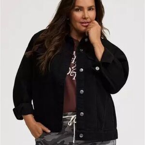 Torrid New Relaxed Denim Trucker Jacket 1